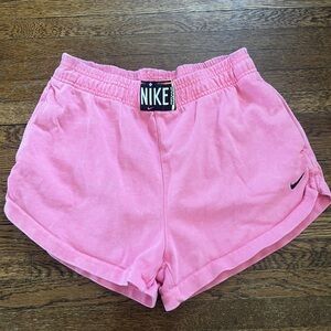 Nike 100% Cotton Pink Pull On Shorts Size Extra Small